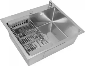 Кухонная мойка Diamond 600*500, коландер, дозатор SATIN DECOR фото