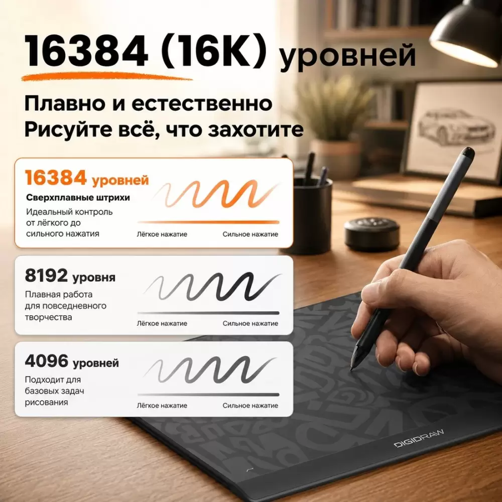 Графический планшет Digidraw Turing Basic M T610 фото 2