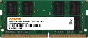 Оперативная память Digma 16ГБ DDR4 SODIMM 3200 МГц DGMAS43200016D фото