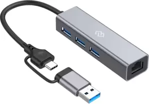 USB-хаб Digma DHUB-LAN-4port фото