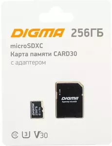 Карта памяти Digma MicroSDXC Class 10 Card30 DGFCA256A03 фото