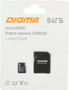 Карта памяти Digma MicroSDXC Class 10 Card30 DGFCA064A03 icon