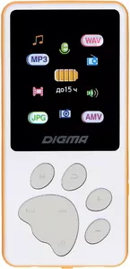 MP3 плеер Digma S4 8GB (белый/оранжевый) фото