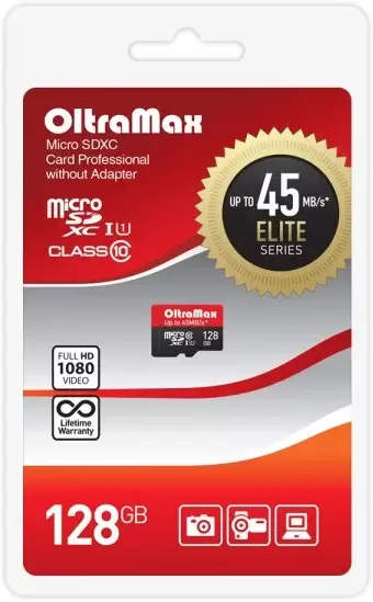 Oltramax Elite microSDXC 128GB OM128GCSDXC10UHS-1-ElU1 W