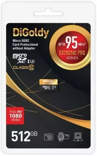 DiGoldy Extreme Pro microSDXC 512GB DG512GCSDXC10UHS-1-ELU3 (без адаптера)