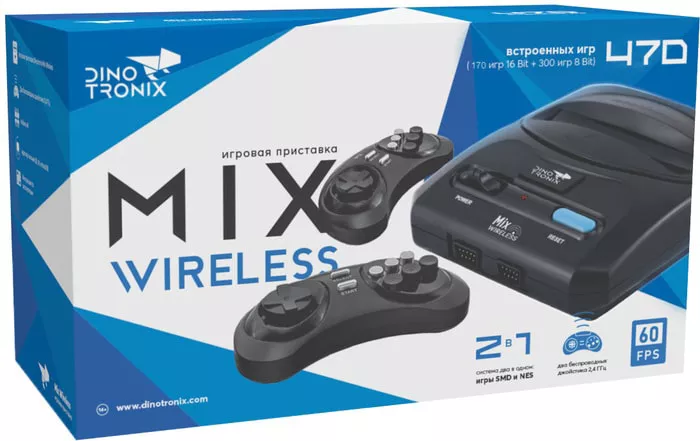 Dinotronix Mix Wireless ZD-01A (2 геймпада, 470 игр)