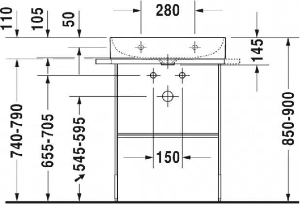 Умывальник Duravit DuraSquare 60x47 фото