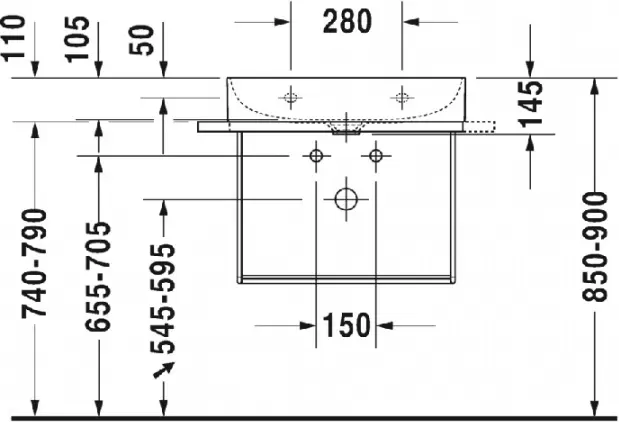 Умывальник Duravit DuraSquare 60x47 фото