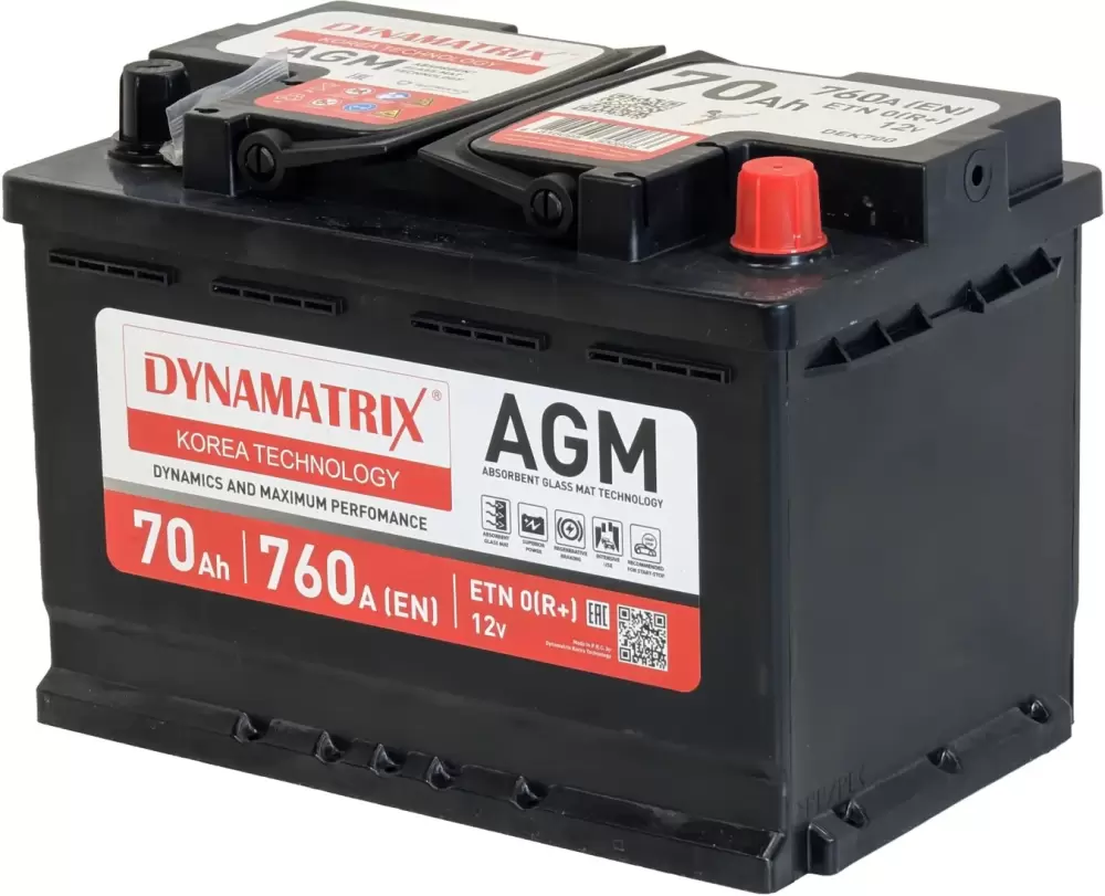 Аккумулятор Dynamatrix AGM ETN 0 R+ DEK700 (70Ah) фото