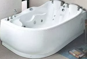 Гидромассажная угловая ванна Eago AM124JDCW/L фото