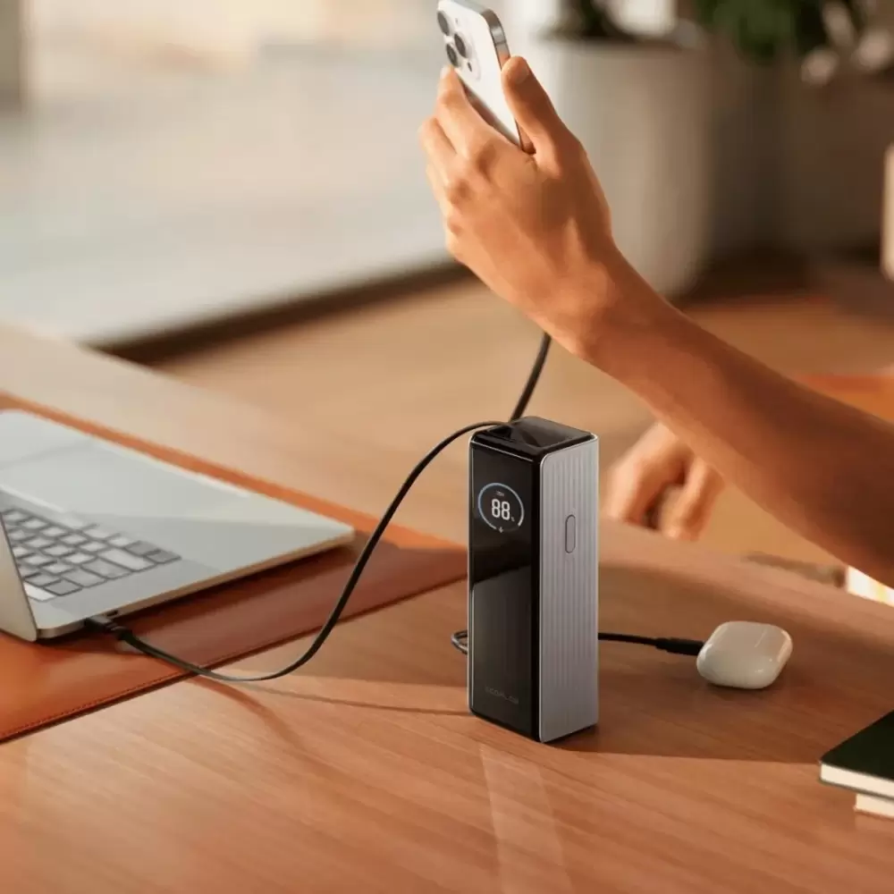 Портативное зарядное устройство EcoFlow Rapid 25000mAh (с кабелями 100 Вт, 170 Вт, черный) фото 2