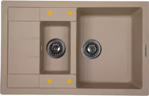 Кухонная мойка Ecoshtein Rechteck 781.5 (бежевый) фото