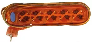 Удлинитель Electraline 62379 (1.5 м, прозрачный/оранжевый) фото
