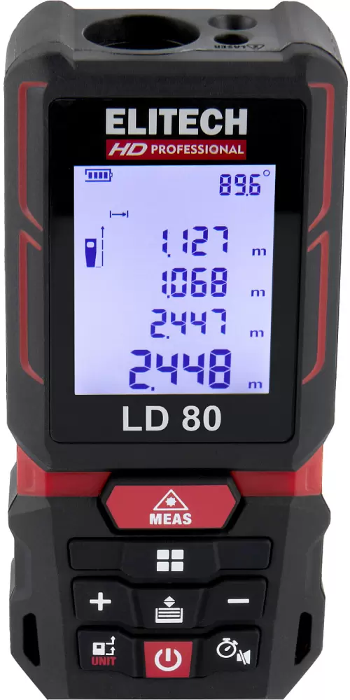 Лазерный дальномер Elitech LD 80 фото