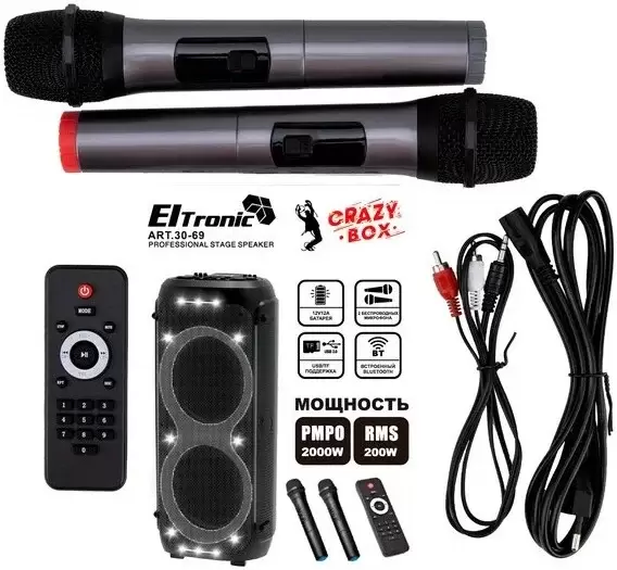 Колонка для вечеринок Eltronic 30-69 Crazy Box 2000 фото