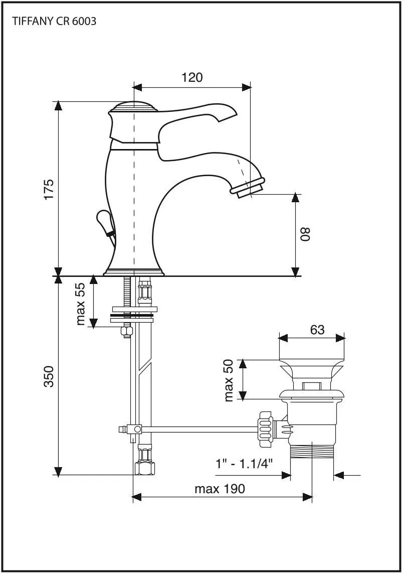 Смеситель Emmevi Tiffany 6003 фото 2