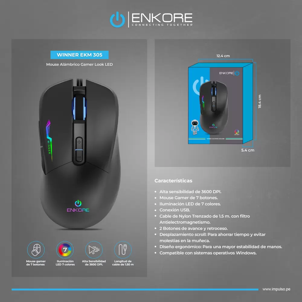 Игровая мышь Enkore Winner EKM305 фото
