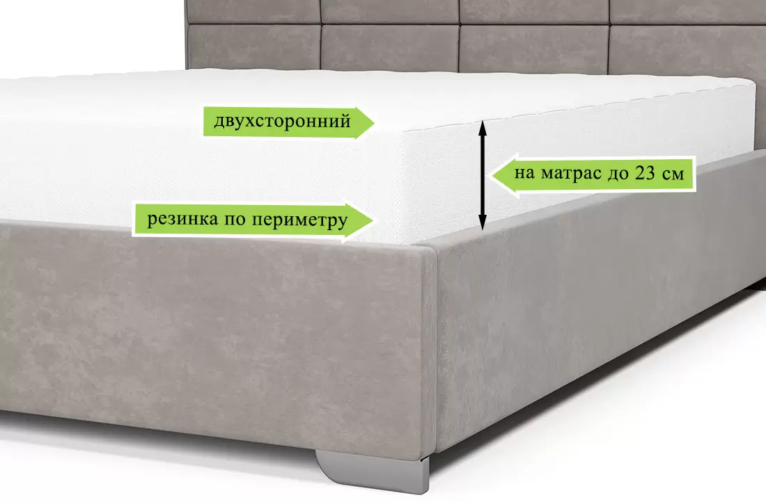 Наматрасник защитный ЭОС Double cotton 130x190 бязь фото 2