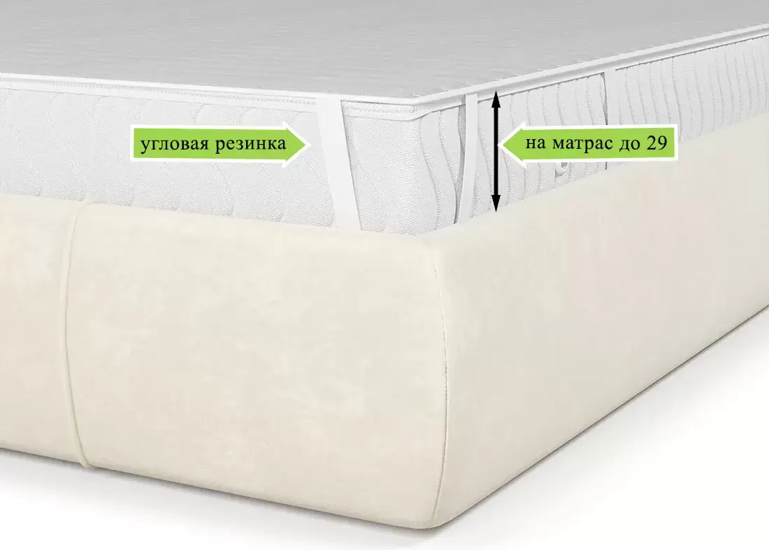 Наматрасник защитный ЭОС Весна E 100x200 Light Grey фото