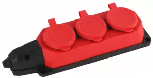 Колодка удлинителя ЭРА K-3e-RED-IP44 Б0044552 фото