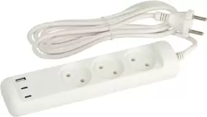 Удлинитель ЭРА U-3-3m-USB-W Б0069076 фото
