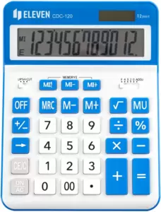 Калькулятор Eleven CDC-120-WH/NV (белый/темно-синий) фото