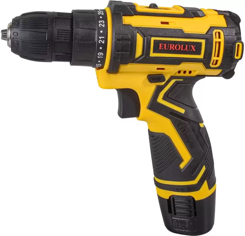 Дрель-шуруповерт аккумуляторная Eurolux ДА-12/2-1Li фото