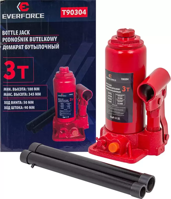 Домкрат Everforce EF-T90304 (3т) фото 2