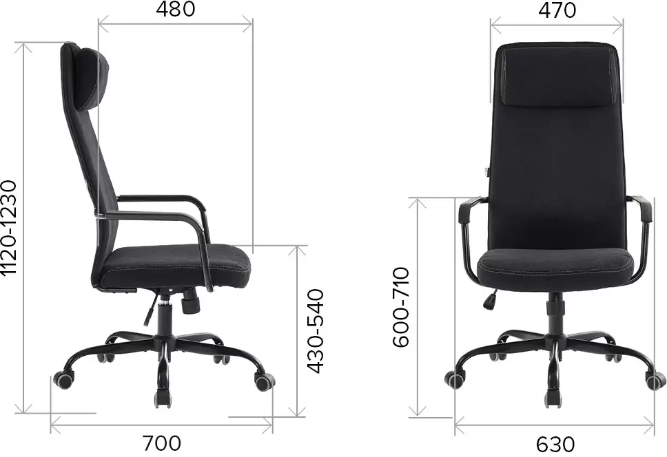 Кресло офисное Everprof Mars Black Fabric (черный) фото
