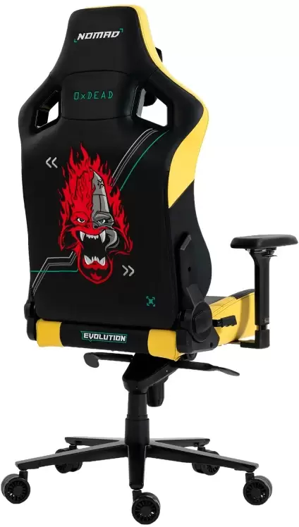 Игровое кресло Evolution Nomad PRO Cyberpunk Bloodhound (черный/желтый) фото