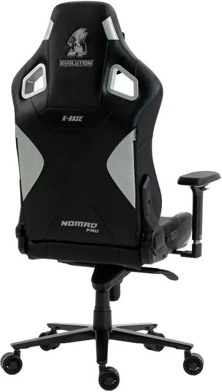 Игровое кресло Evolution Nomad PRO X-Base Black-Silver (черный/серебристый) фото