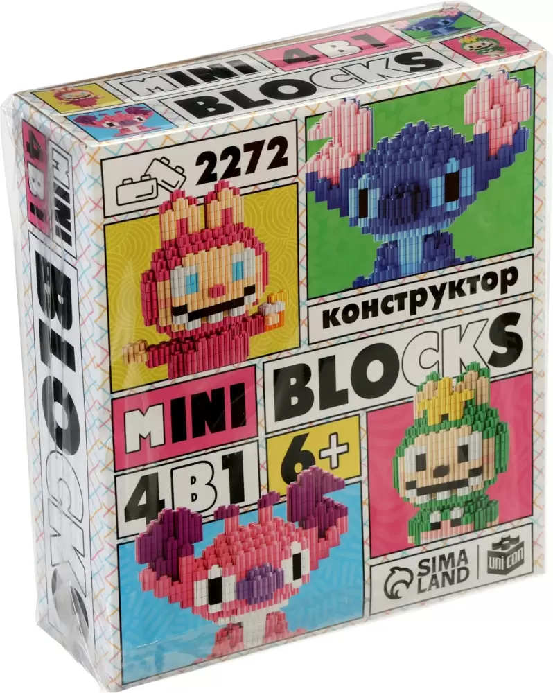 Микроконструктор Unicon Mini Blocks. Веселые друзья / 10901289 фото