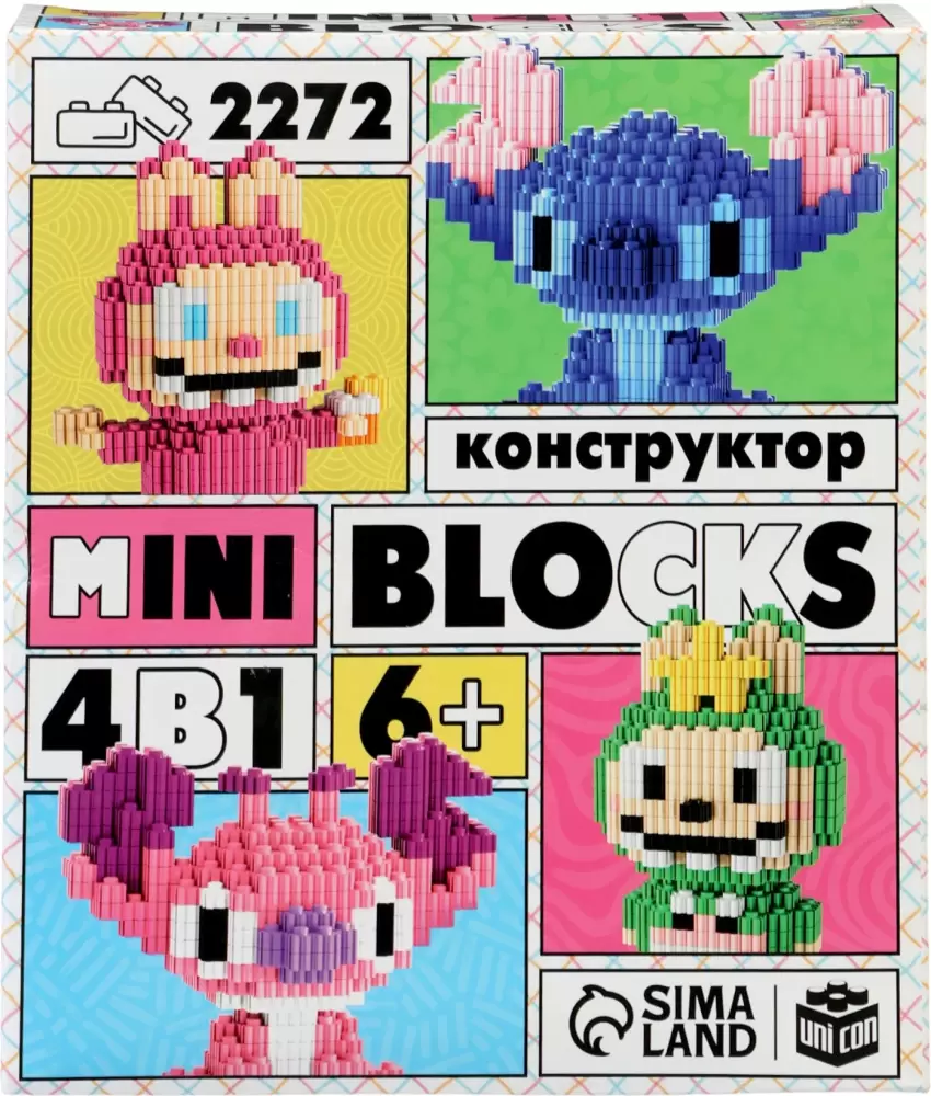 Микроконструктор Unicon Mini Blocks. Веселые друзья / 10901289 фото