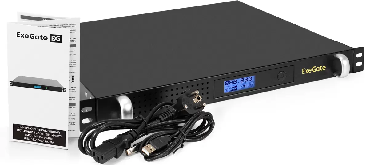 ExeGate 1U ServerRM UNL-1200.LCD.AVR.8C13.RJ.USB.1U EX297854RUS