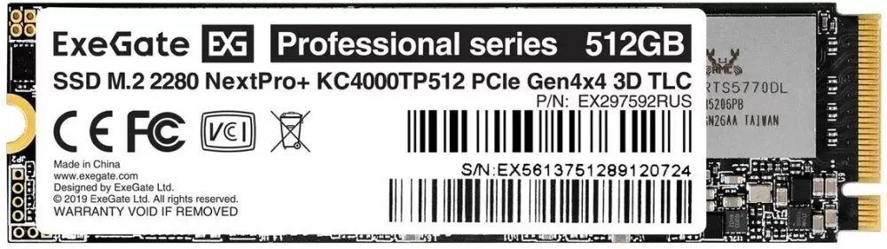 ExeGate 512Gb NextPro+ KC4000TP512 EX297592RUS