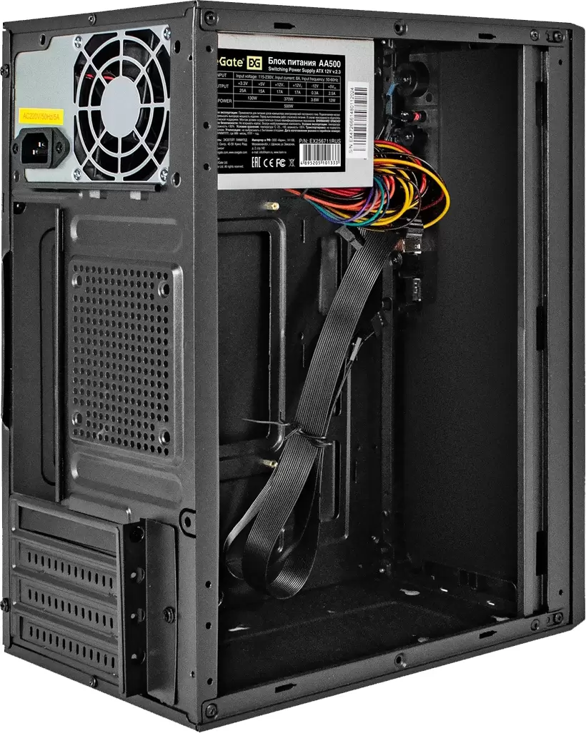 Корпус ExeGate BAA-308UC-AA500 500W Black EX299407RUS фото