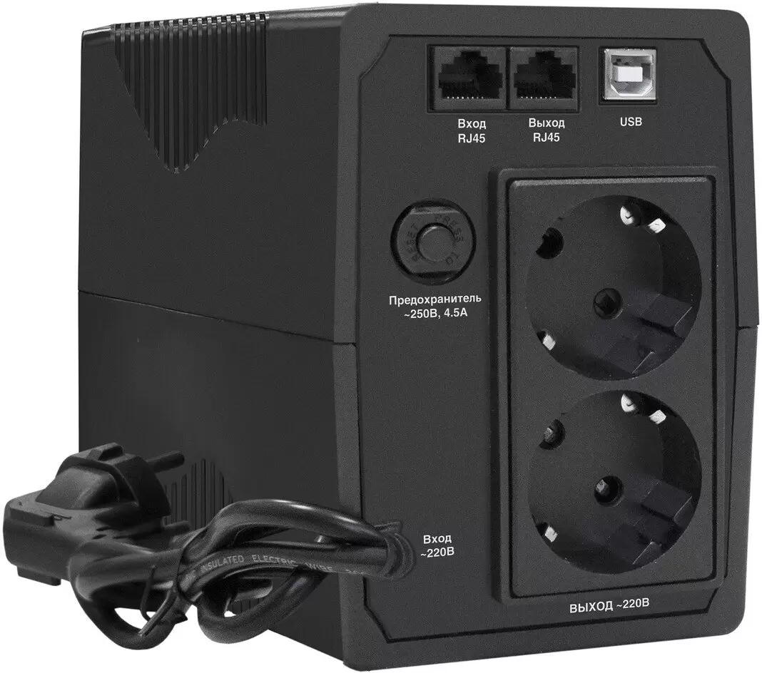 Источник бесперебойного питания ExeGate Power Back BNB-1000.LED.AVR.2SH.RJ.USB фото