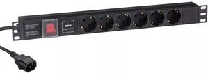 Блок розеток ExeGate ServerPro PDU-19H609 Al-6S-C14-2CU-SPD1 фото