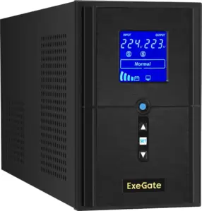 Источник бесперебойного питания ExeGate SineTower SZ-1000.LCD.AVR.2SH.1C13.USB EX295987RUS фото