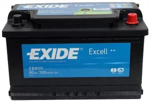Аккумулятор Exide Excell EB800 R+ (80Ah) фото