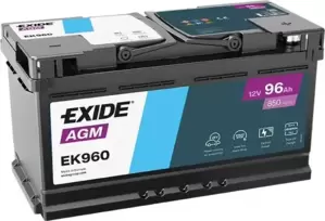 Аккумулятор Exide Start-Stop AGM EK960 (96Ah) фото