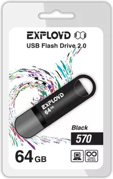 USB-флэш накопитель Exployd 570 64GB (EX-64GB-570-Black) icon