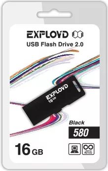 USB-флэш накопитель Exployd 580 16GB (EX-16GB-580-Black) фото