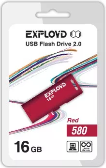USB-флэш накопитель Exployd 580 16GB (EX-16GB-580-Red) фото