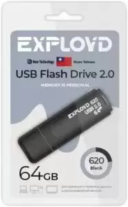 USB Flash Exployd 620 64GB (черный) фото