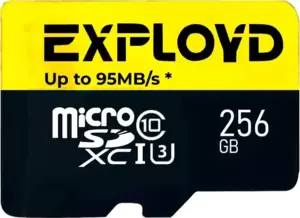 Карта памяти Exployd Premium Series microSDXC 256GB EX256GCSDXC10UHS-1-ELU3 W/A-AD фото