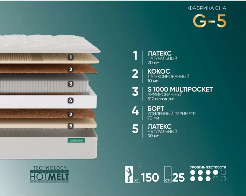 Матрас Фабрика сна Gold G-5 80x200 фото