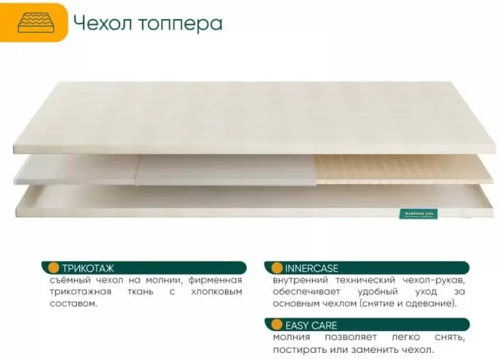 Наматрасник ортопедический Фабрика сна Топпер Т-5 150x190 фото