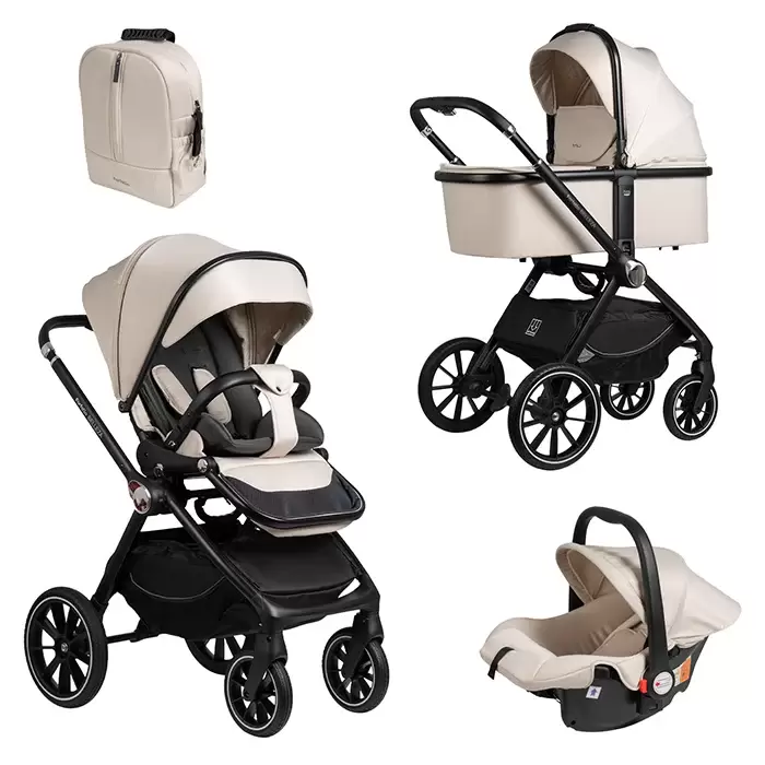 Детская универсальная коляска Farfello 3 в 1  Belleza 2025 / FB-6 (жемчужный) фото