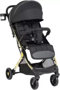 Детская прогулочная коляска Farfello Comfy Go Comfort / CG-201 (черный/золото) icon